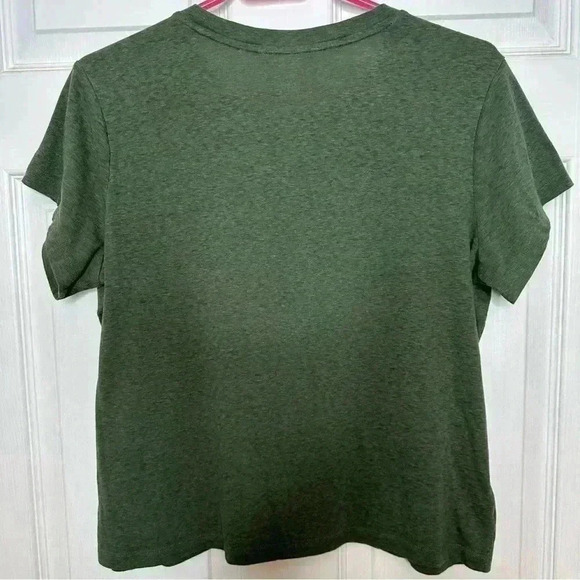 Victoria’s Secret T-Shirt Front Pocket Green / White Embroidery Size Extra Large - Picture 9 of 16